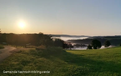 Ortsansicht Frühnebel Höhenweg für Sauerland