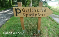 Hinweisschild Grillhütte