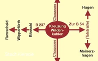 Grafik Straßenkreuzung Wildenkuhlen