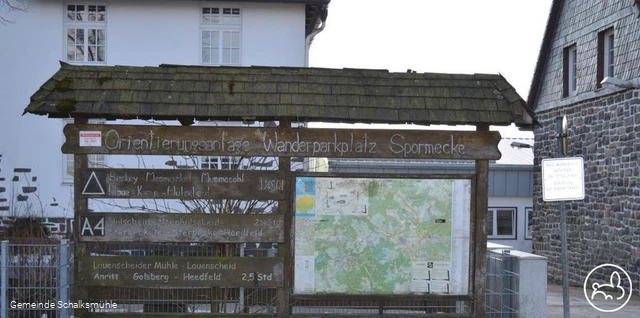 Infotafel am Wanderparkplatz Spormecke